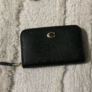 Coach small zip around card case wallet